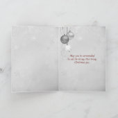 Carte Serre de pin de Noël avec Bow En vichy rouge (Intérieur)