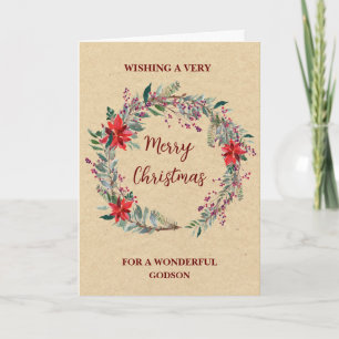 Carte Serre rustique Godson Joyeux Noël