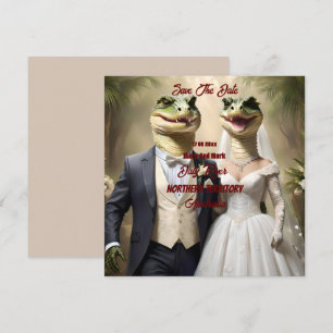 Carte "Serrer l'amour : une affaire Mariage crocodilienn