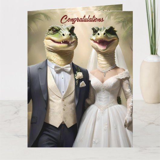 Carte "Serrer l'amour : une affaire Mariage crocodilienn (Devant)