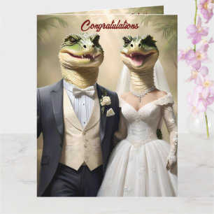 Carte "Serrer l'amour : une affaire Mariage crocodilienn