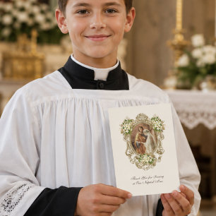 Carte Serveur d'autel de mariage catholique traditionnel