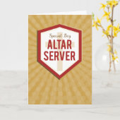 Carte Serveur d'autel garçon spécial Félicitations Éclat (Fleur jaune)
