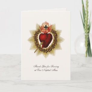 Carte Serveur de l'autel de mariage du Sacré-Cœur de Jés