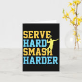 Carte Servez dur Smash Harder Badminton Player Shuttle S (Fleur jaune)