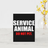 Carte Service Animal Do Not Pet Funny Animal Lover  (Fleur jaune)