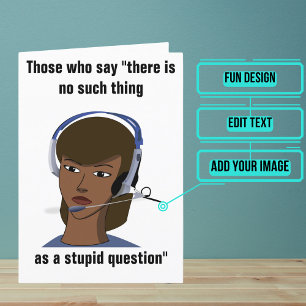 Carte Service Clientèle Rep Funny Anniversaire