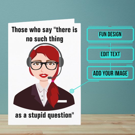 Carte Service Clientèle Rep Funny Birthday Card