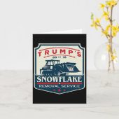 Carte Service de déneigement de Trump en flocons de neig (Fleur jaune)