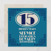 Carte Service de jalon de reconnaissance d'anniversaire  (Devant / Derrière)