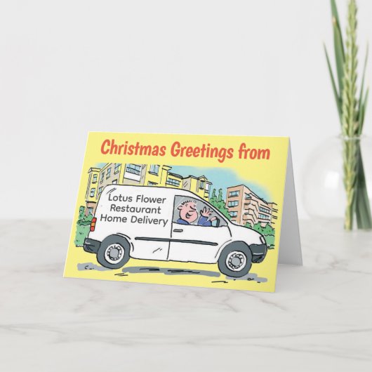 Carte Service de livraison à domicile White Van Christma (Devant)