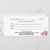 Carte Service de nettoyage Certificat cadeau de servante (Dos)