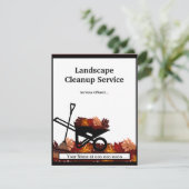 Carte Service de nettoyage des congés d'automne (Debout devant)