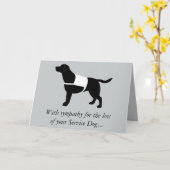 Carte Service de perte de sympathie Black Labrador Retri (Fleur jaune)