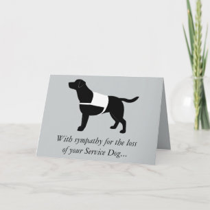 Carte Service de perte de sympathie Black Labrador Retri