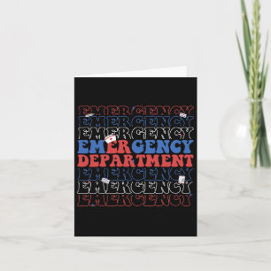 Carte Service d'urgence Funny Nurse 4 juillet Jour U