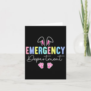 Carte Service d'urgence Pâques Bunny Er Nurse Pâques