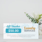 Carte Services de blanchisserie Pièce cadeau Lave-linge  (Debout devant)
