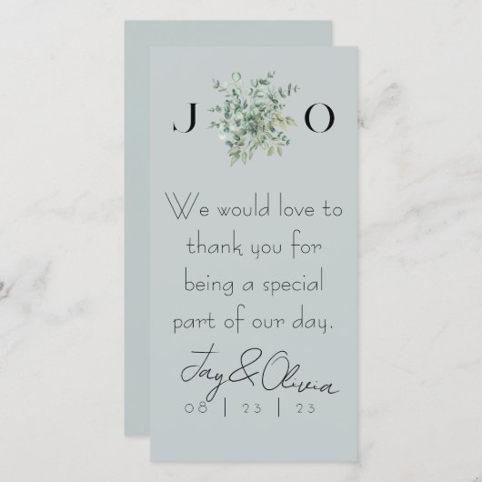 Carte Serviettes de cocktail simple Elegant (Devant / Derrière)