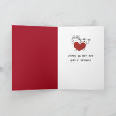 Carte Serviettes de spa d'anniversaire avec des cœurs (Intérieur)
