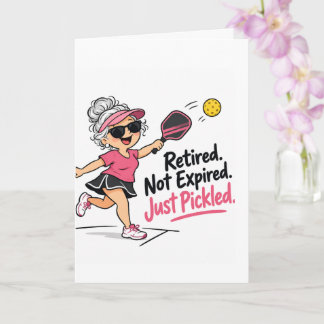 Carte Serviettes drôles de retraite de pickleball