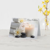 Carte Serviettes Spas Anniversaires Aux Fleurs De Magnol (Fleur jaune)