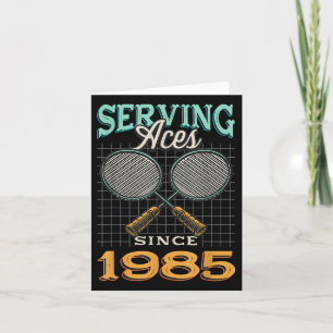 Carte Servir des As Depuis 1985 Amateur de Badminton 40e