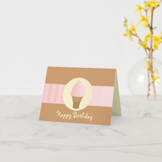 Carte Servir doux fraise (Fleur jaune)