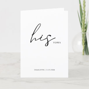 Carte Ses Vows Card Minimaliste Vis Script