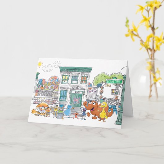 Carte Sesame Pals Doodley Graphisme (Fleur jaune)