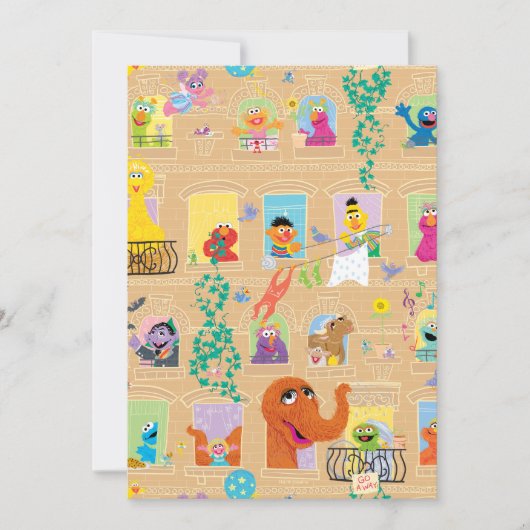 Carte Sesame Street Apartment Windows Pattern (Devant)