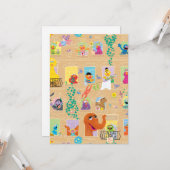 Carte Sesame Street Apartment Windows Pattern (Devant/Arrière en situation)