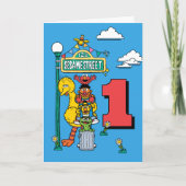 Carte Sesame Street Characters Birthday Card (Devant)