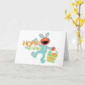 Carte Sesame Street - Elmo | Joyeuses Pâques (Fleur jaune)