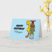 Carte Sesame Street | Joyeux Anniversaire Les Copains (Fleur jaune)