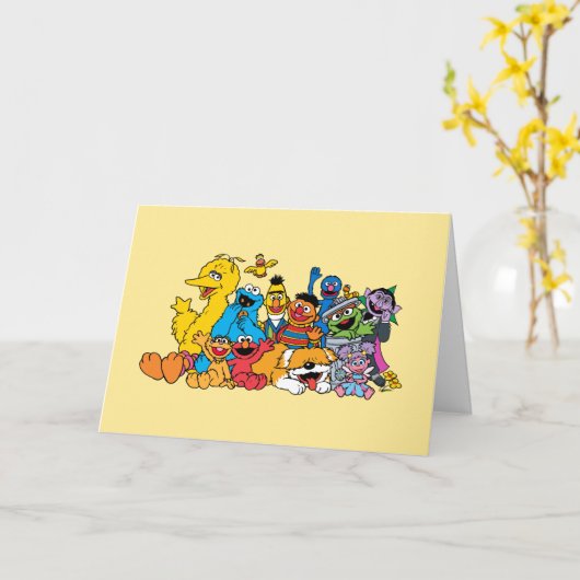 Carte Sesame Street | Les amis de Sesame fêtent leur ann (Fleur jaune)