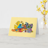 Carte Sesame Street | Les Copains de Sesame Joyeux Anniv (Fleur jaune)