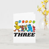 Carte Sesame Street Pals 3rd Birthday Balloons Toddler  (Fleur jaune)