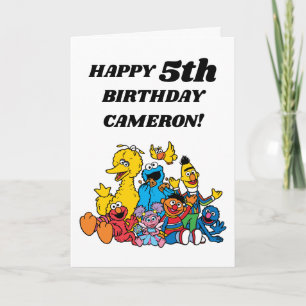 Carte Sesame Street Pals Joyeux 5e anniversaire