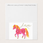 Carte Set Pink Lady Horse par Sherry Jarvis (Outside Unfolded)