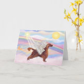 Carte Setter irlandais (Fleur jaune)