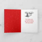 Carte Setter irlandais avec Casquette du Père Noël (Intérieur)