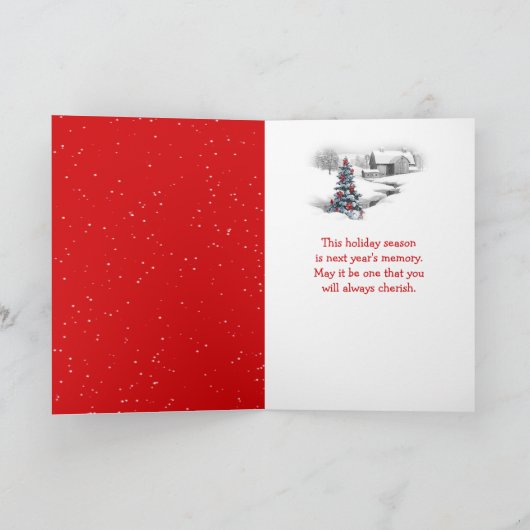 Carte Setter irlandais avec Casquette du Père Noël (Intérieur)