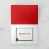 Carte Setter irlandais de Noël en flocons de neige (Intérieur)