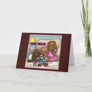 Carte Setter Irlandais - Quand les chiens font du babysi