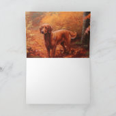 Carte Setter rouge irlandais à l'automne Feuilles automn (Intérieur)