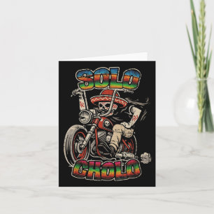 Carte Seul Cholo Drôle Calavera Motard Latino Rue Cultur