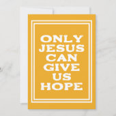 Carte Seul Jésus peut nous donner espoir Message chrétie (Devant)
