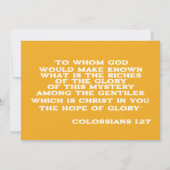 Carte Seul Jésus peut nous donner espoir Message chrétie (Dos)