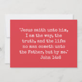 Carte Seul Jésus peut nous sauver Christian Evangile Mes (Dos)